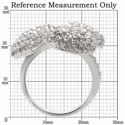 Brass CZ Pavé Triple Ball Ring view 3