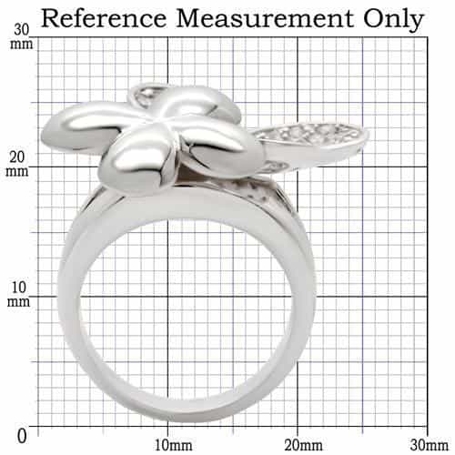 Brass Clover Cluster Ring Clear view 3