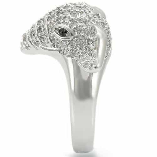 Brass Crystal Elephant Ring view 10