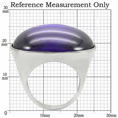Brass Purple Amethyst Cabochon Dome Ring view 3