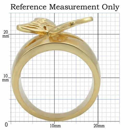 Brass Gold Butterfly Ring view 3