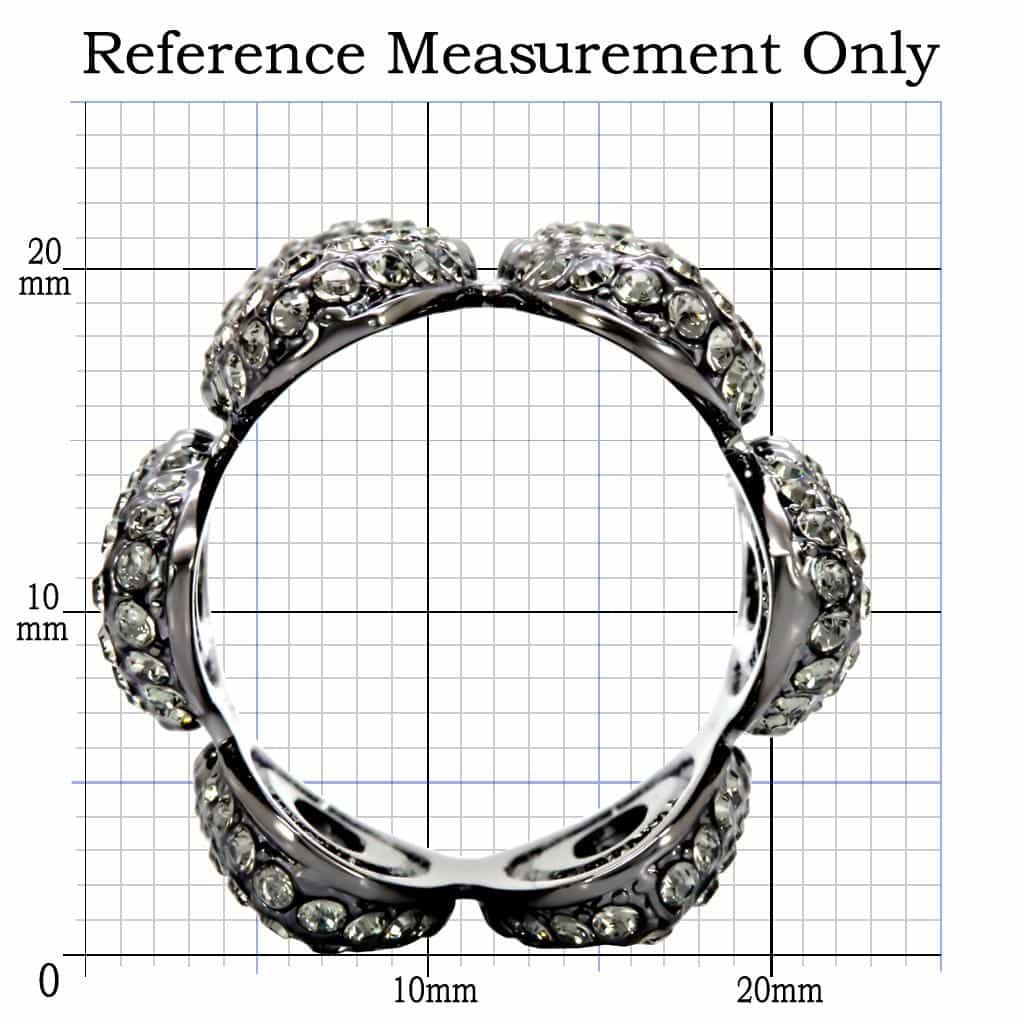 Brass Dark Crystal Interlocking Loop Ring view 3