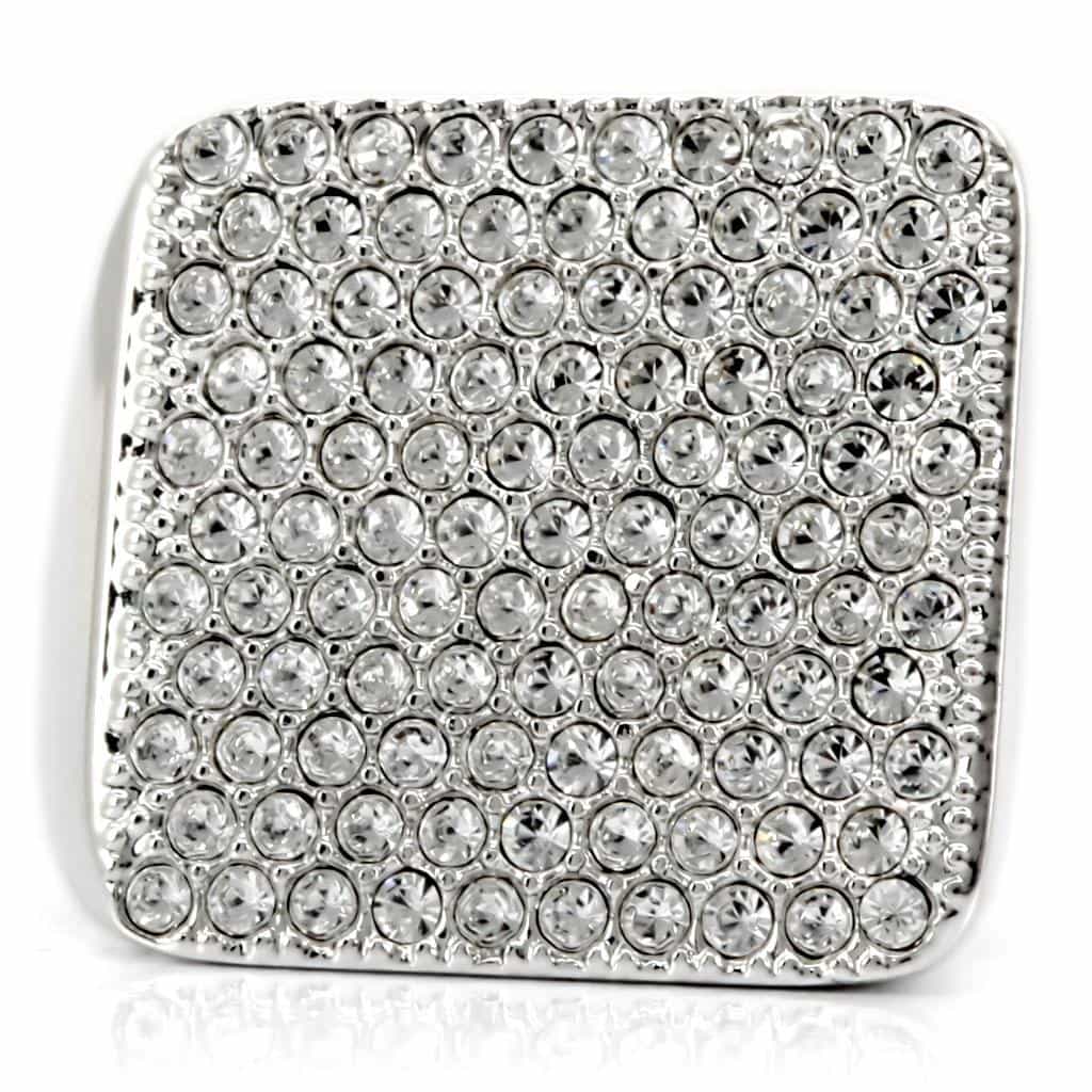 Brass Square Pavé Cushion Ring view 5