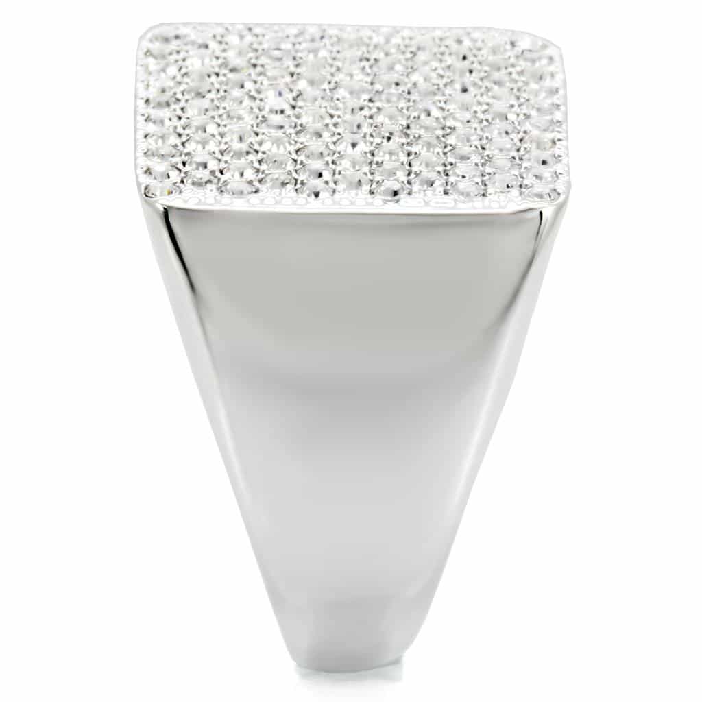 Brass Square Pavé Cushion Ring view 9