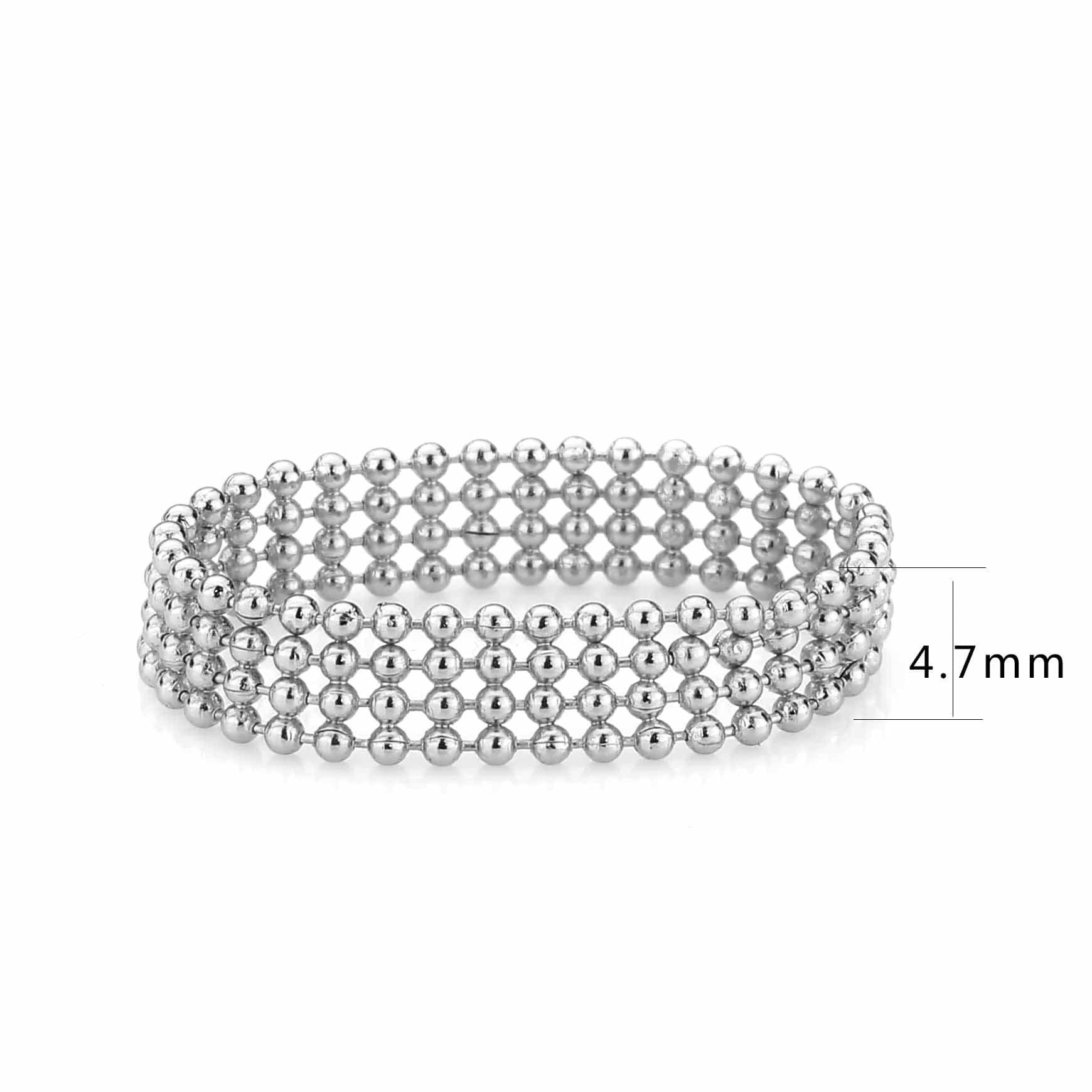 Brass Ball Bead Multi-Strand Stretch Ring view 7