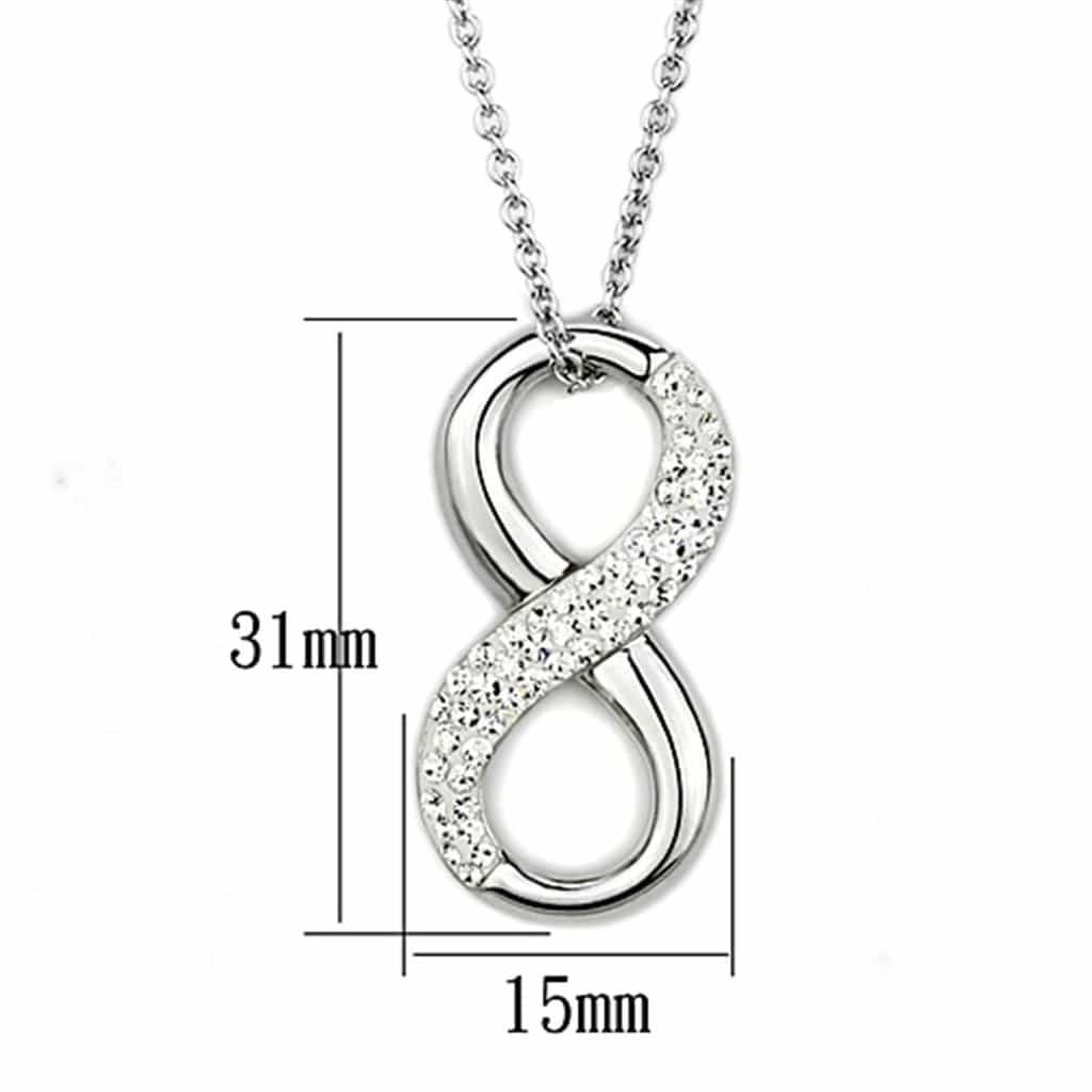 Brass CZ Pave Infinity Symbol Pendant view 3