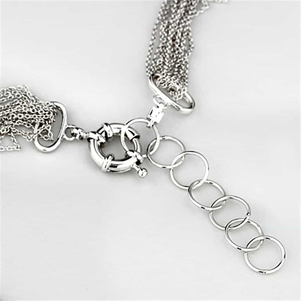 Brass Polished Infinity Multi-Chain Pendant Necklace view 5