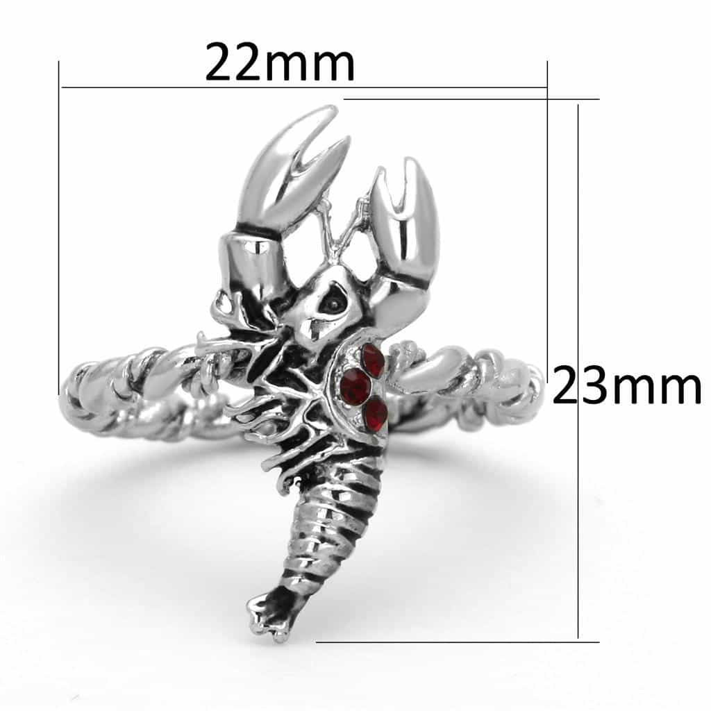 Brass Oxidized Scorpion Figurine Cocktail Ring view 3