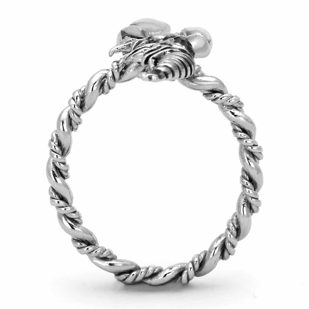 Brass Oxidized Scorpion Figurine Cocktail Ring view 5