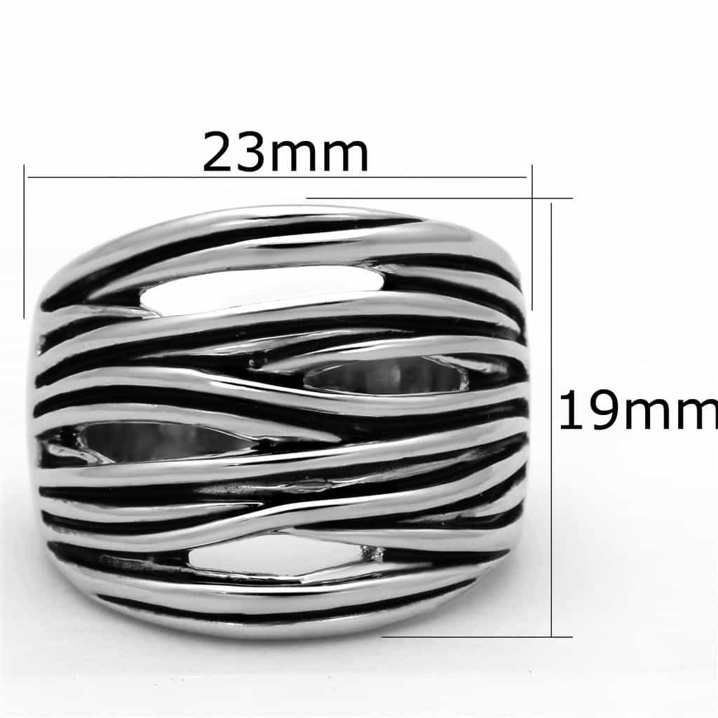 Brass Polished Multi-Row Wrap Wide Band Ring view 3