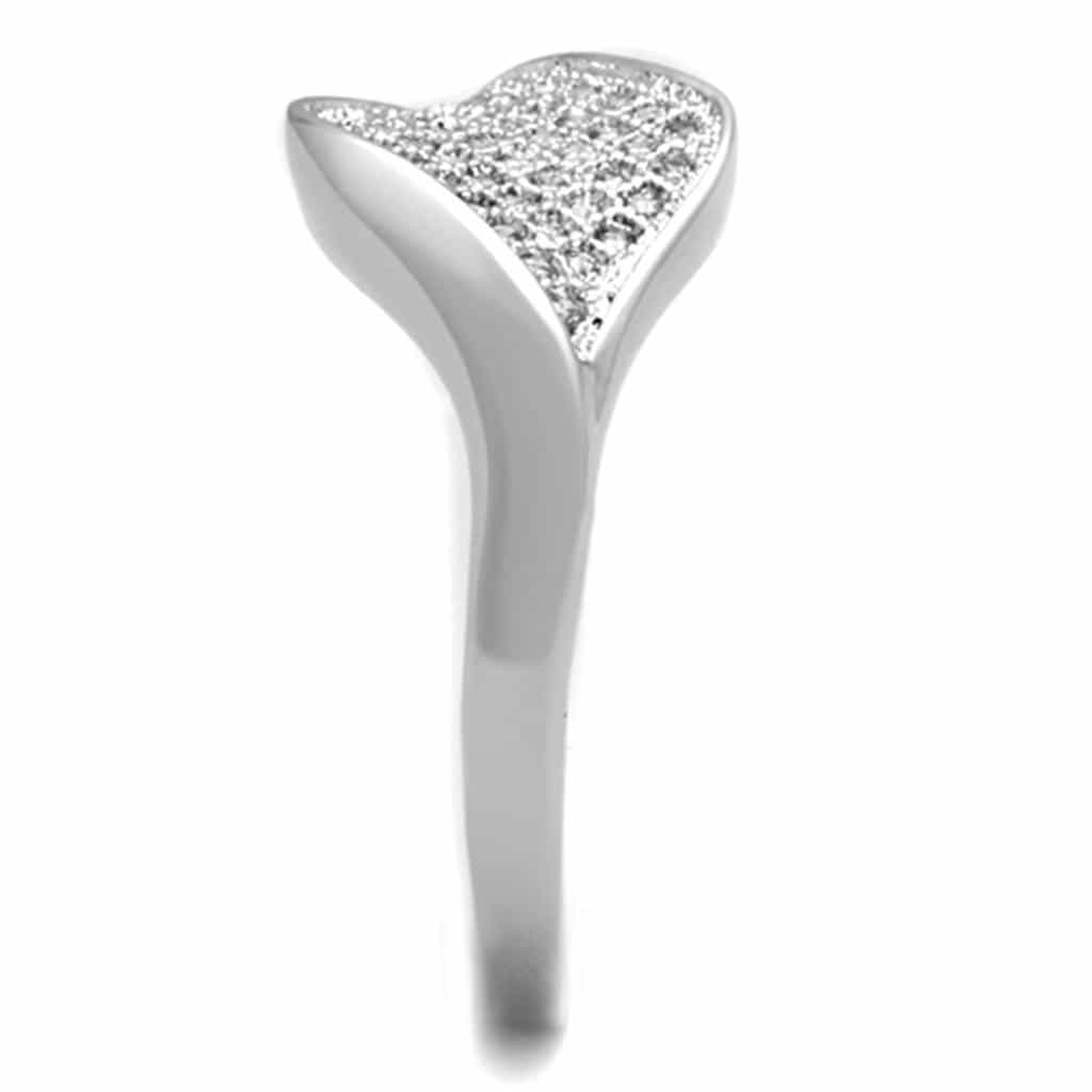 Brass CZ Pave Shield Signet Ring view 7
