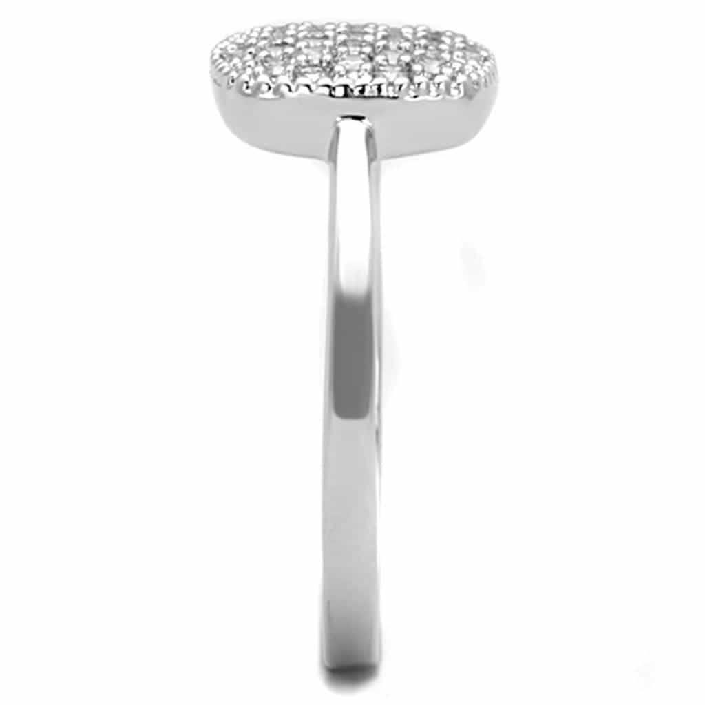 Brass CZ Pave Cushion Dome Signet Ring view 7