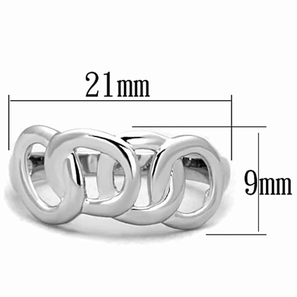 Brass Polished Chain Link Open Cutout Band Ring view 3