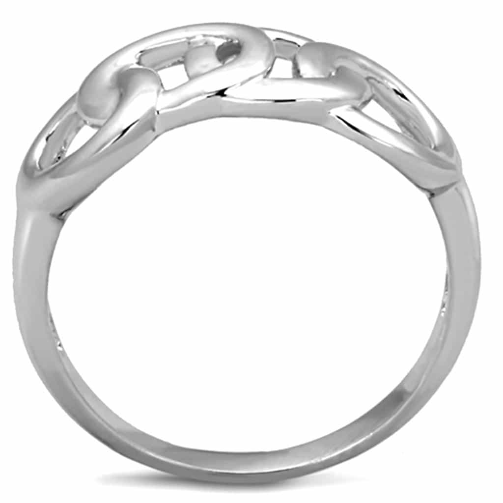 Brass Polished Chain Link Open Cutout Band Ring view 5