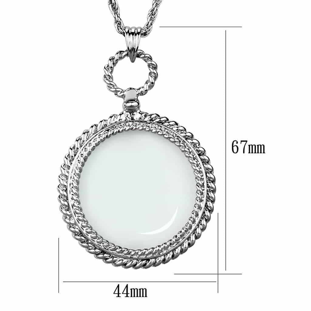 Brass Rope Border Magnifier Pendant view 3