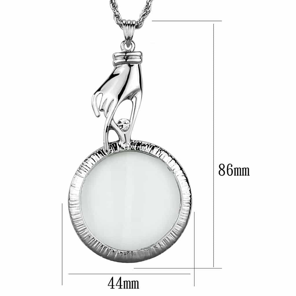 Brass Hand Figurine Magnifier Pendant view 3