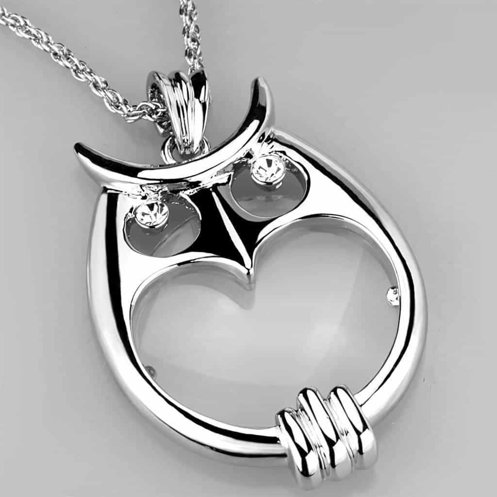 Brass Owl Magnifying A Magnifier pendant view 5