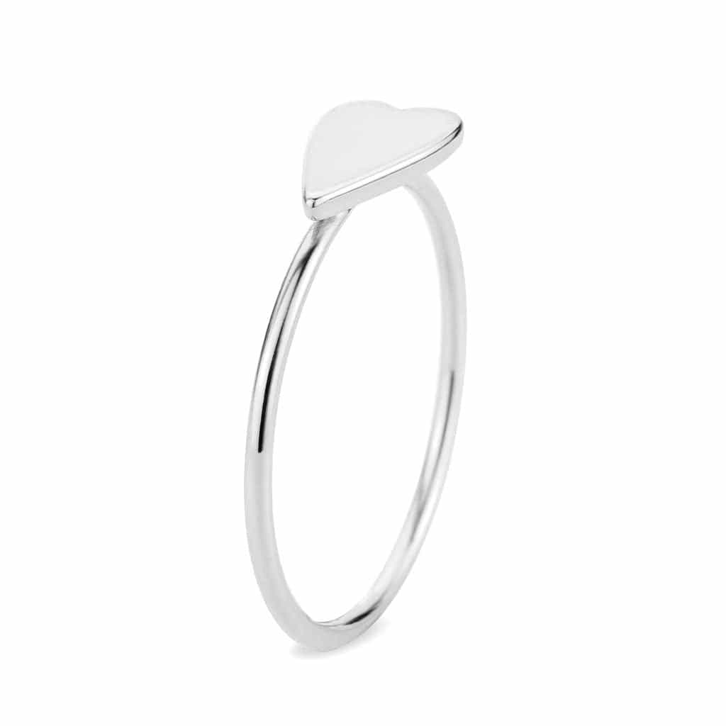 Brass Flat Heart Thin Ring view 9