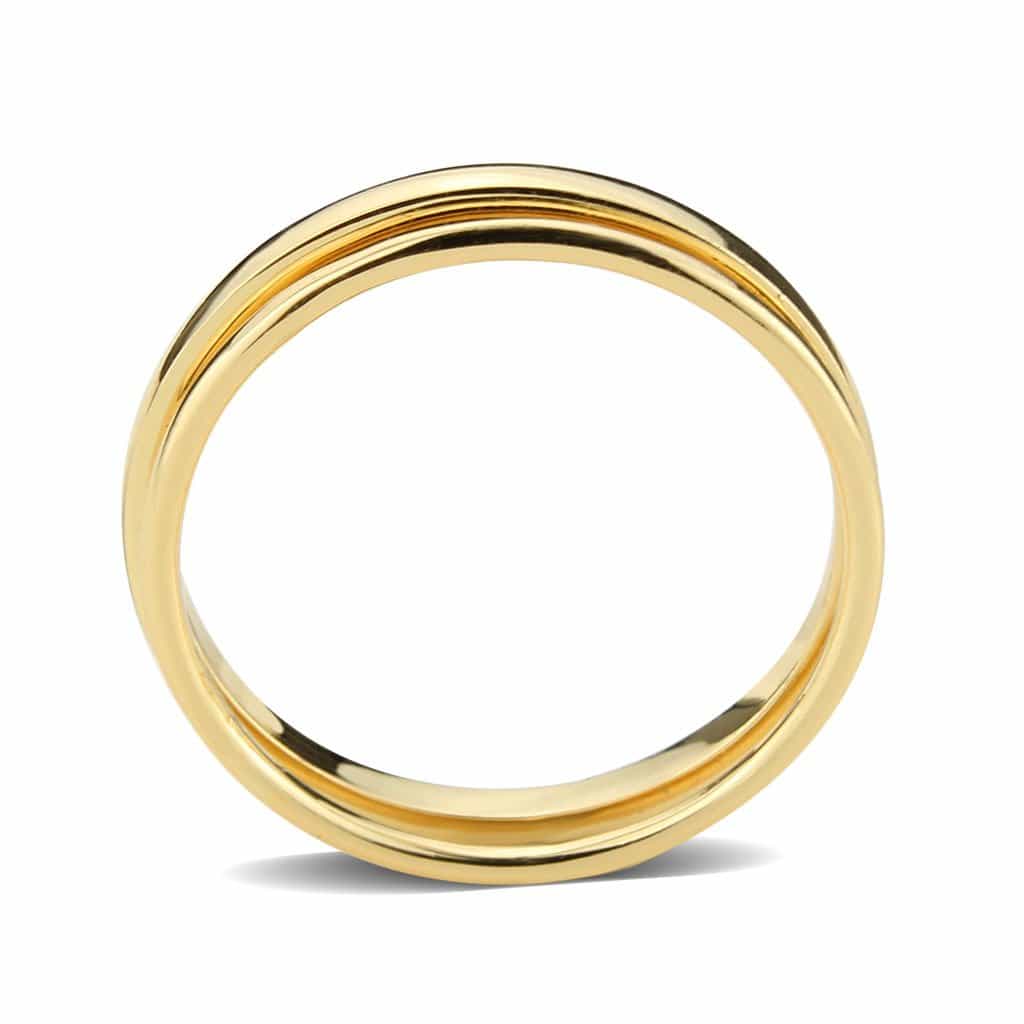 Brass Gold Polished Dome Band Ring view 9