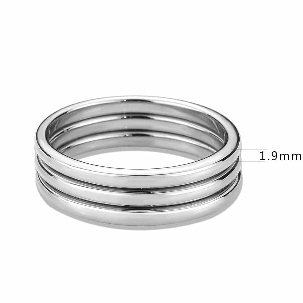 Brass Polished Triple Band Ring view 3