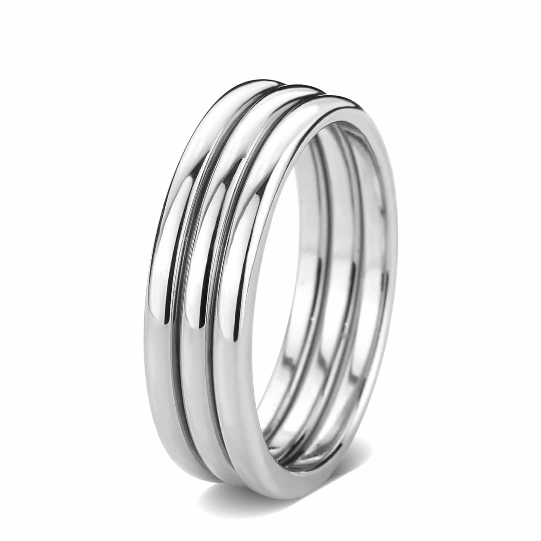 Brass Polished Triple Band Ring view 9