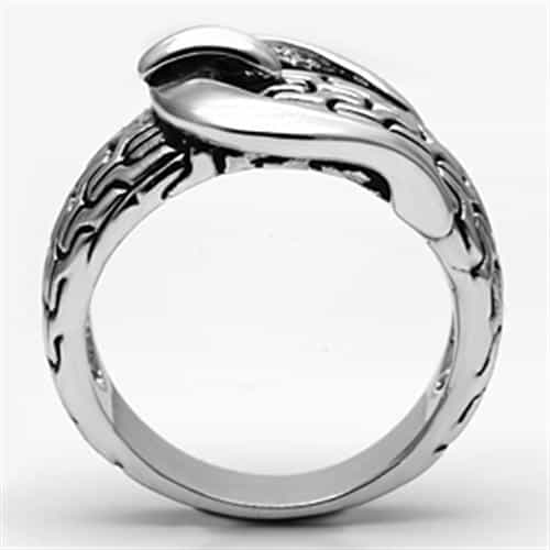 Brass Oxidized Woven Buckle Wide Band Ring view 5