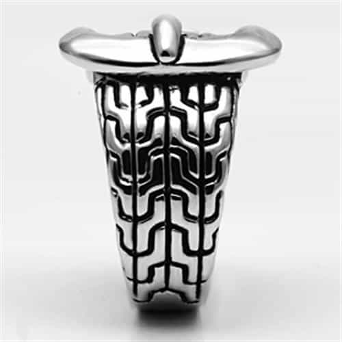 Brass Oxidized Woven Buckle Wide Band Ring view 7
