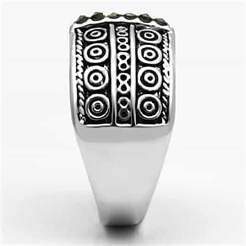Brass Oxidized Tribal Marcasite Wide Band Ring view 7