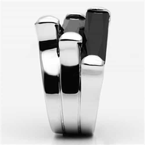 Brass Black Onyx Baguette Geometric Fan Ring view 7