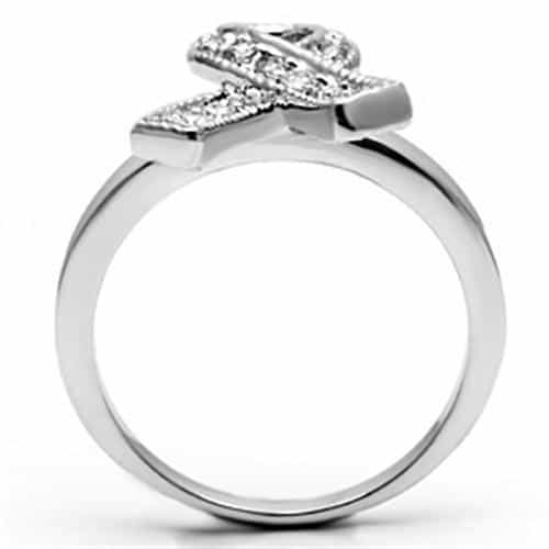 Brass CZ Pave Awareness Ribbon Ring view 5
