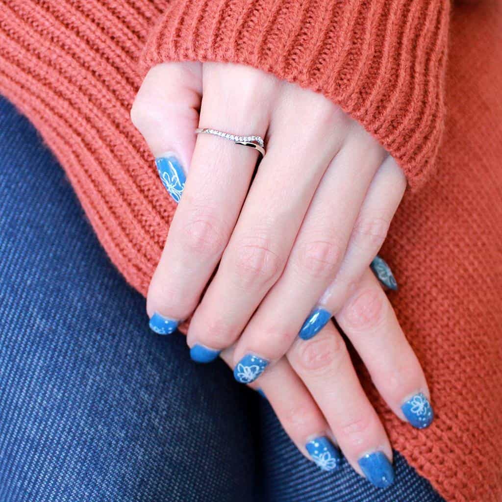 Stainless Steel CZ Pave Slim Curved Contour Band Ring view 9