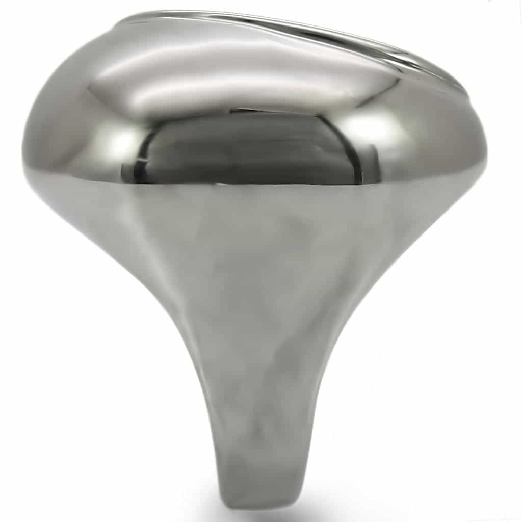 Brass Pink CZ Oval Dome Ring view 14
