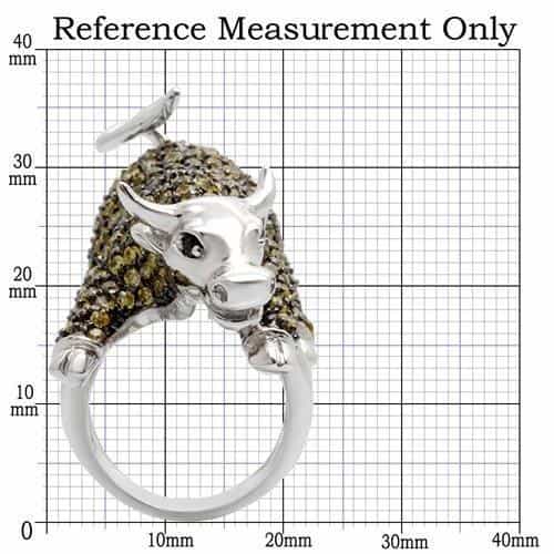 Brass Crystal Bull Ring view 4