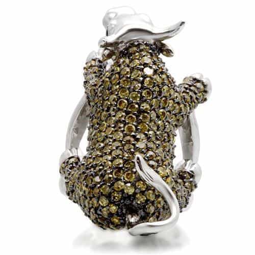 Brass Crystal Bull Ring view 6