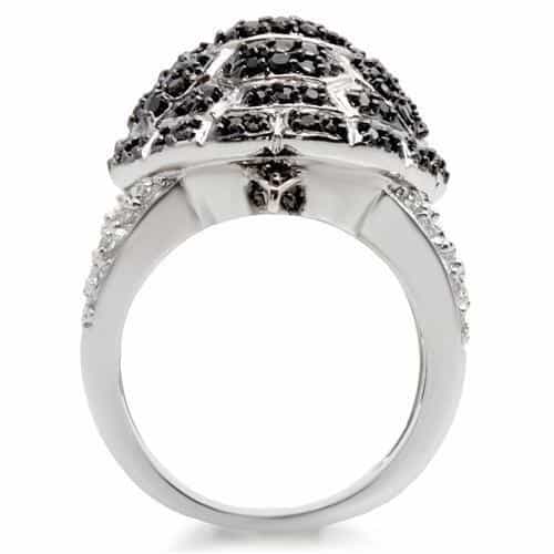 Brass Crystal Turtle Ring view 10