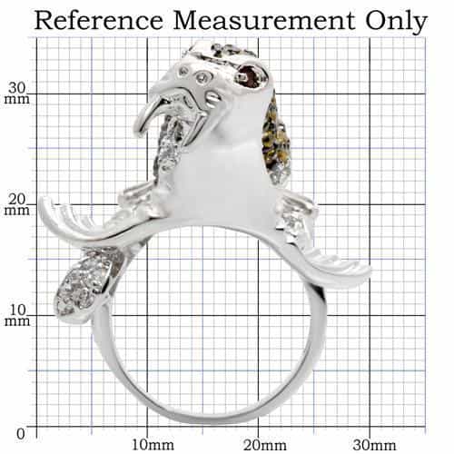 Brass Crystal Lion Ring view 4
