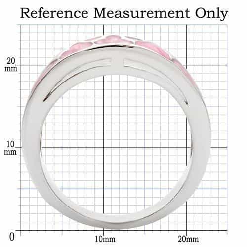 Brass Pink Enamel Scale Wide Band Ring view 4