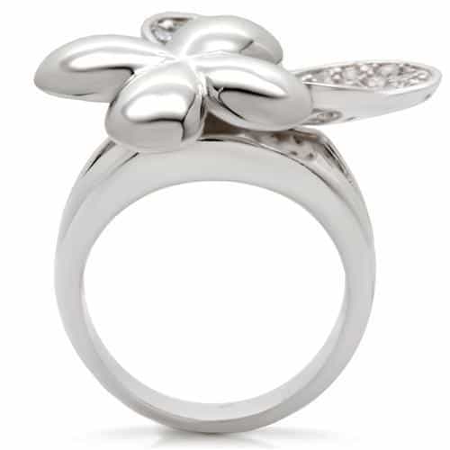 Brass Clover Cluster Ring Clear view 8