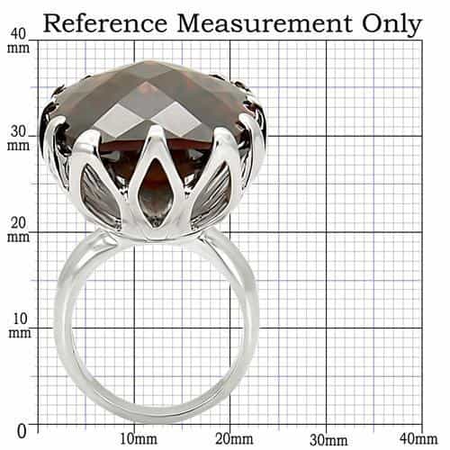 Brass Garnet CZ Cocktail Ring view 4