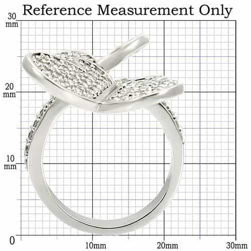 Brass CZ Pavé Butterfly Ring view 4