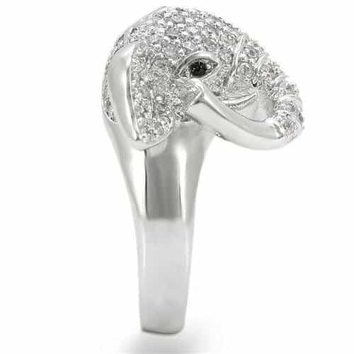 Brass Crystal Elephant Ring view 13