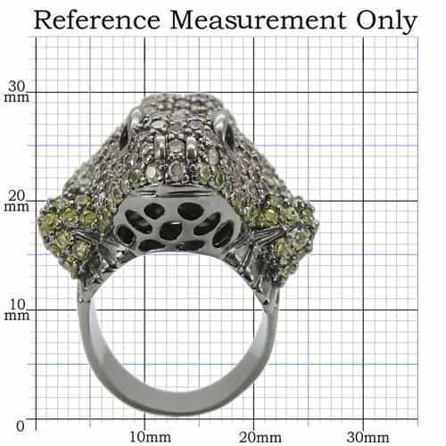 Brass CZ Pave Frog Ring view 4