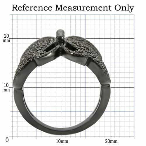 Brass Crystal Butterfly Ring view 4