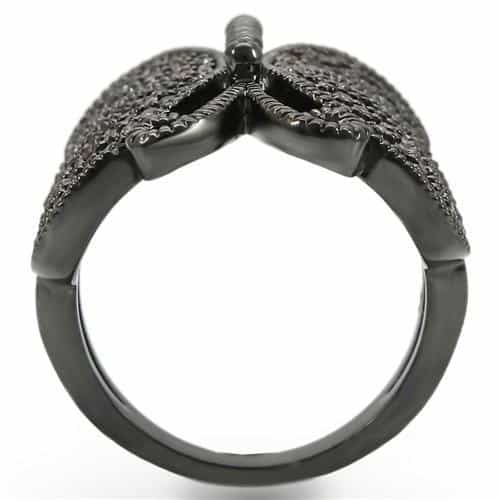 Brass Crystal Butterfly Ring view 8