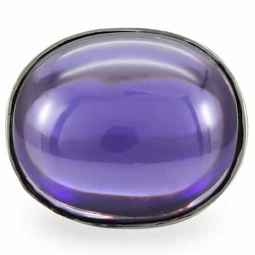 Brass Purple Amethyst Cabochon Dome Ring view 6