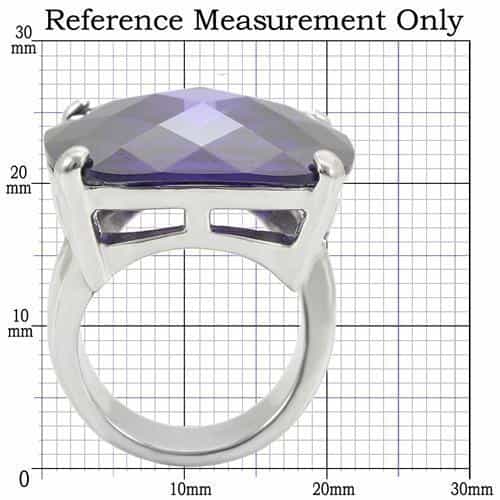 Brass Amethyst Faceted Cushion Cocktail Ring view 4