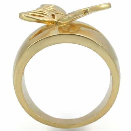 Brass Gold Butterfly Ring view 8