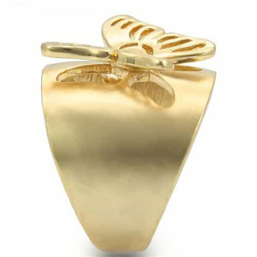 Brass Gold Butterfly Ring view 10