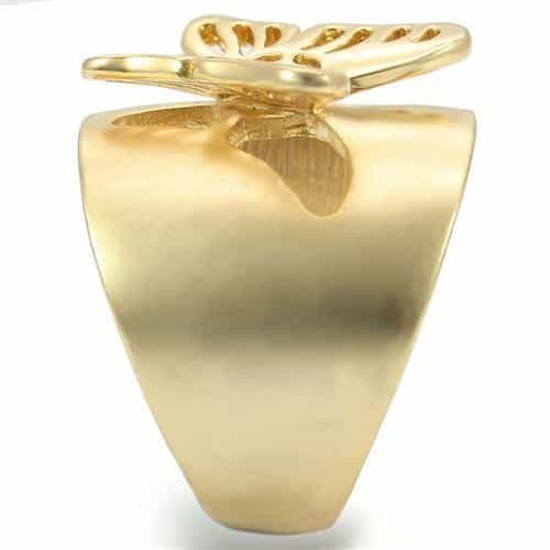 Brass Gold Butterfly Ring view 12