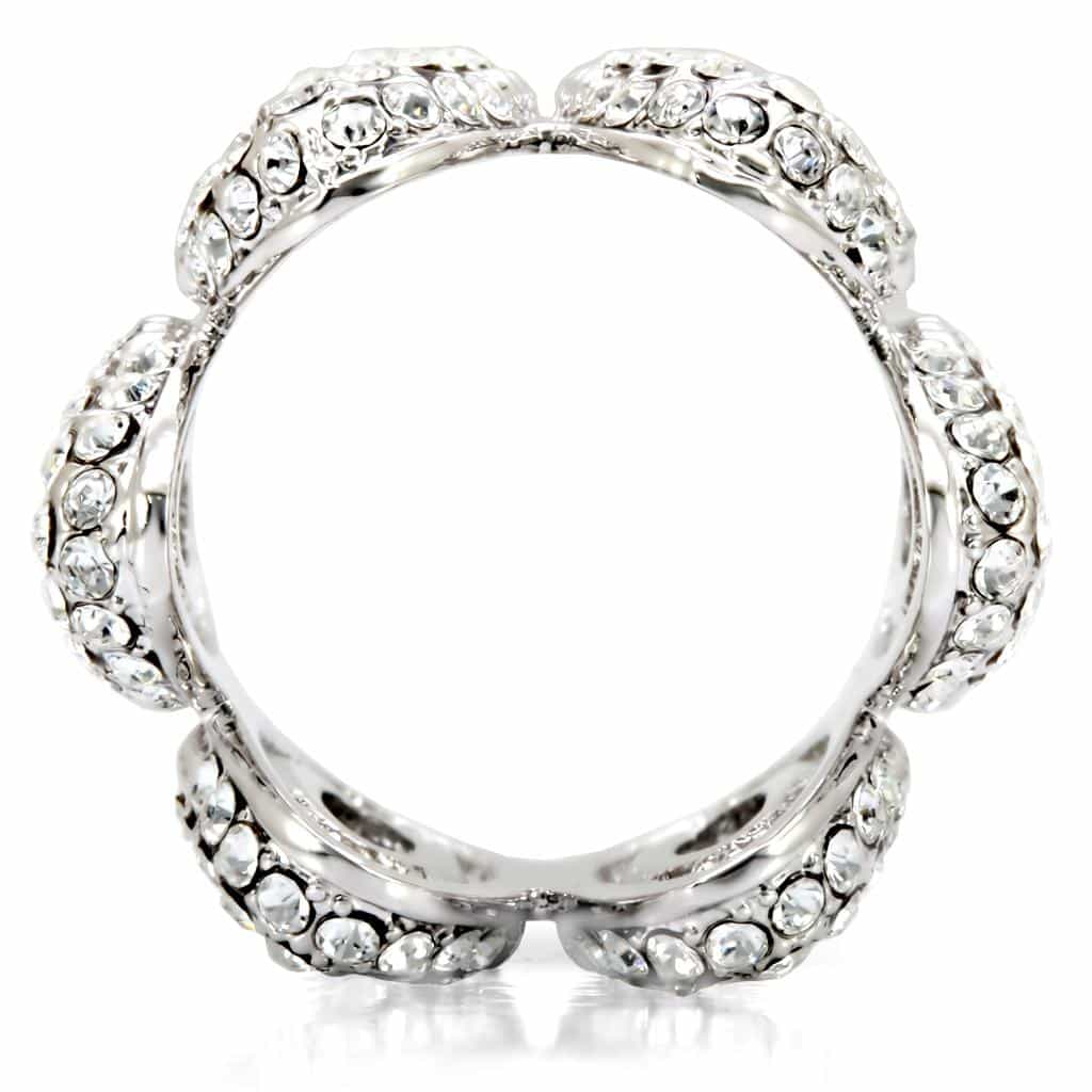 Brass CZ Pave Snake Wrap Ring view 8